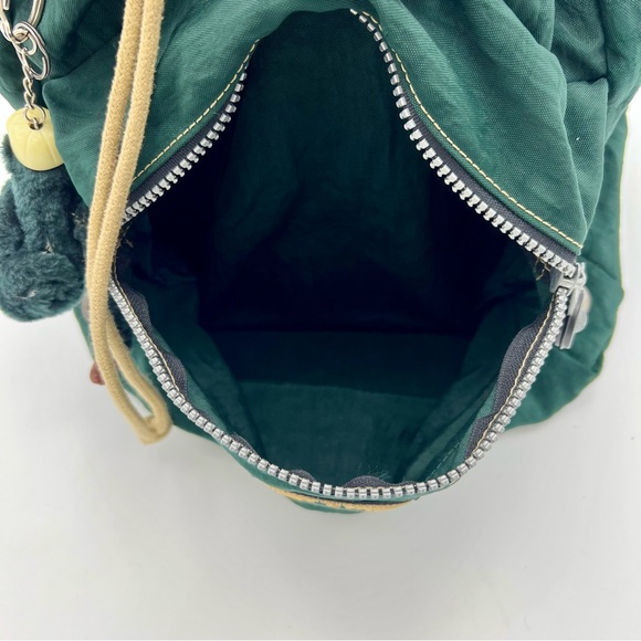 Kipling Backpack with Monkey Keychain. Color Hunter green - Picture 5 of 9